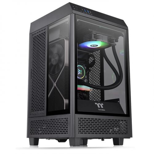 Gabinete Thermaltake The Tower 100 Black (CA-1R3-00S1WN-00) - Color Negro, Mini Torre, 3 Paneles de 4mm de Cristal Templado, Soporta Tarjetas Madre Micro AT Gabinete Thermaltake The Tower 100 Black (CA-1R3-00S1WN-00) - Color Negro, Mini Torre, 3 Paneles de 4mm de Cristal Templado, Soporta Tarjetas Madre Micro AT